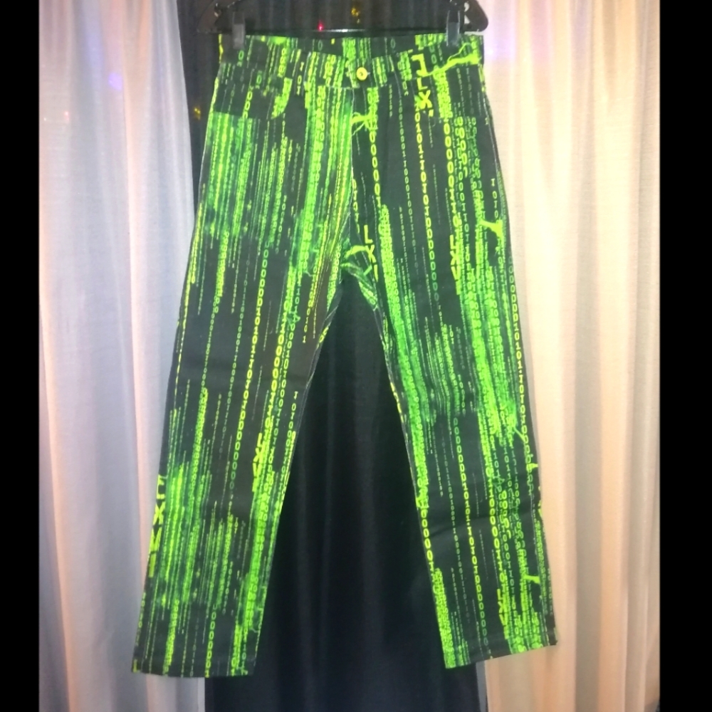 NWOT LXVI Binary Print Pants
